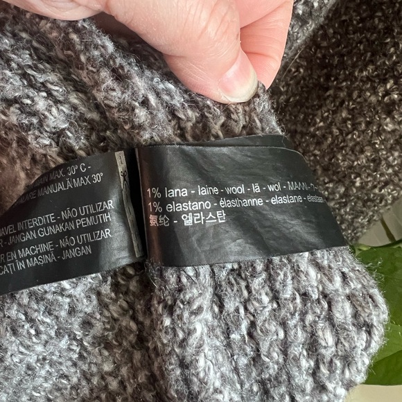 Zara Knit Gray Marled Duster Sweater Coat Women’s Size Small - Picture 7 of 8